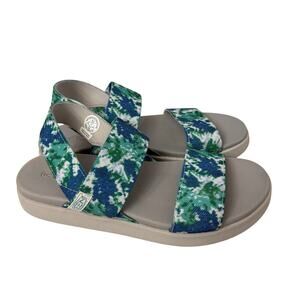 Keen Sandals Women's Size 8.5 Elle Backstrap Blue Gree Tie Dye Slip On